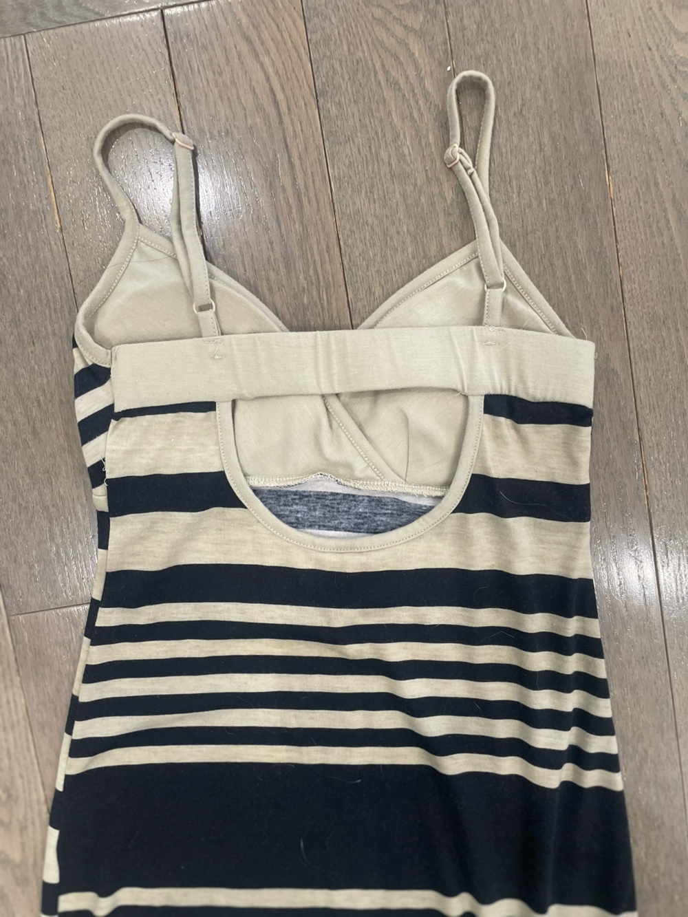 Razzle Dazzle Blue Striped Cut Out Slit Maxi Dress S - Picture 16 of 16